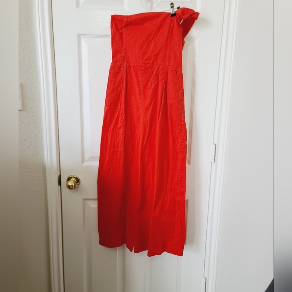 Anthropologie Seen Worn Kept Red Wide Leg Jumpsuit 8 - Picture 2 of 10